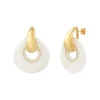 Masseria pierced stud earrings - white