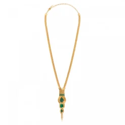 Mid-length Sun Necklace - Green