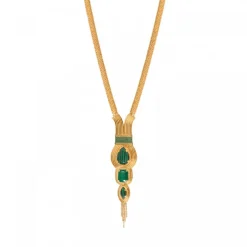 Mid-length Sun Necklace - Green