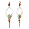 Mindoro drop earrings - white mother-of-pearl