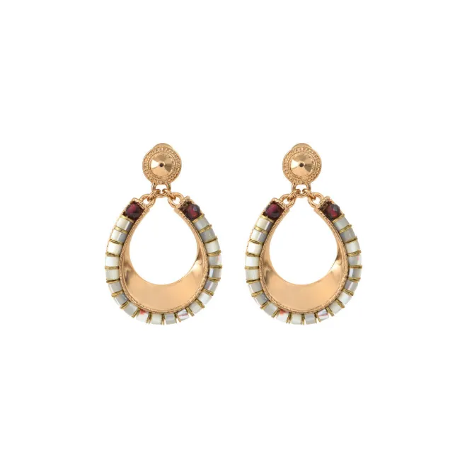 Ninon fine stud earrings - mother-of-pearl