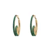 Ninon hoop earrings - green