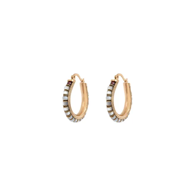 Ninon hoop earrings - white