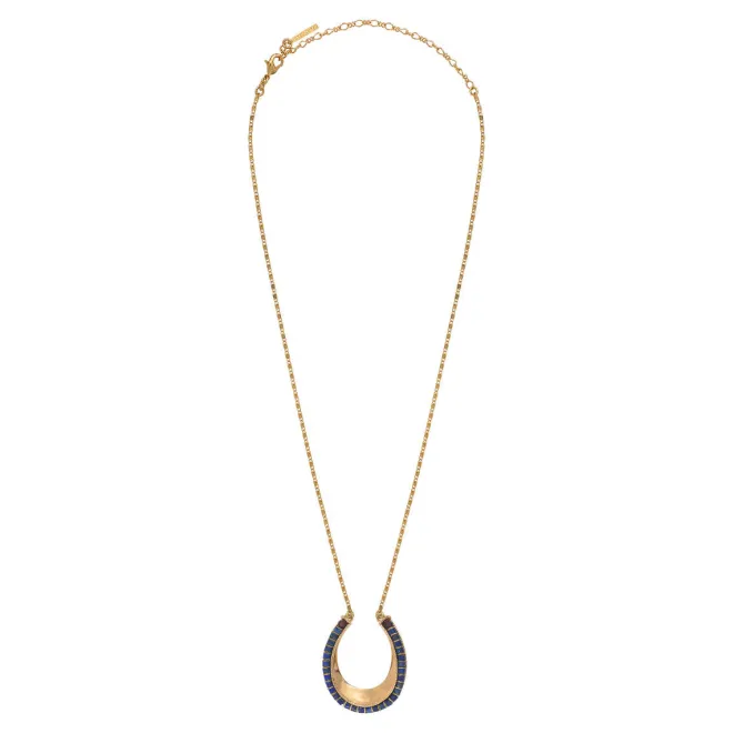 Ninon long necklace - blue