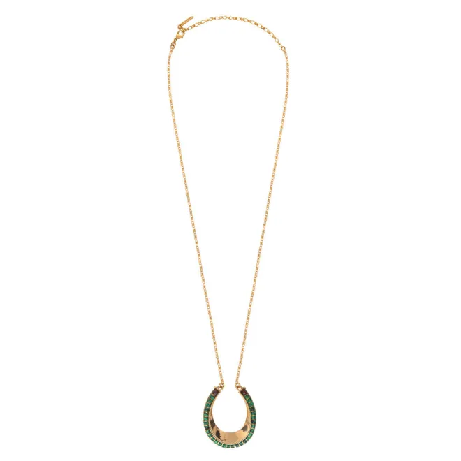 Ninon long necklace - green