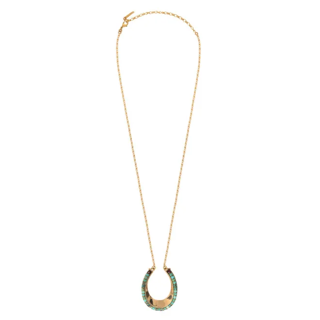 Ninon long necklace - turquoise