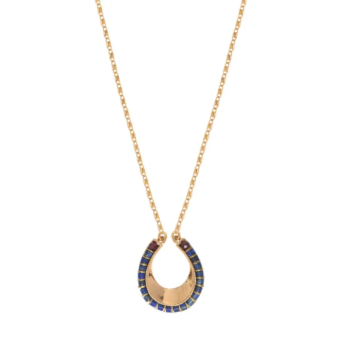 Ninon pendant necklace - blue