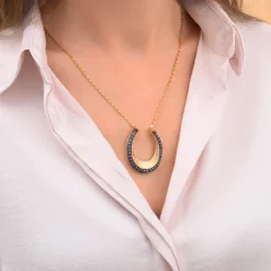 Ninon pendant necklace - blue