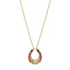 Ninon pendant necklace - turquoise and red