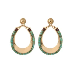Ninon pierced stud earrings - turquoise