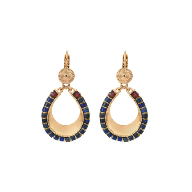 Ninon sleeper earrings - blue