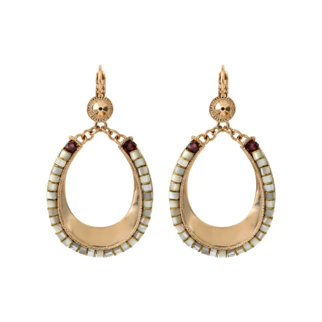 Ninon sleeper earrings - mother-of-pearl
