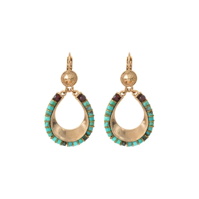 Ninon sleeper earrings - turquoise