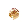 Noémie adjustable medium ring - red