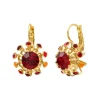 Noémie small sleeper earrings - red