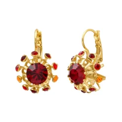 Noémie small sleeper earrings - red