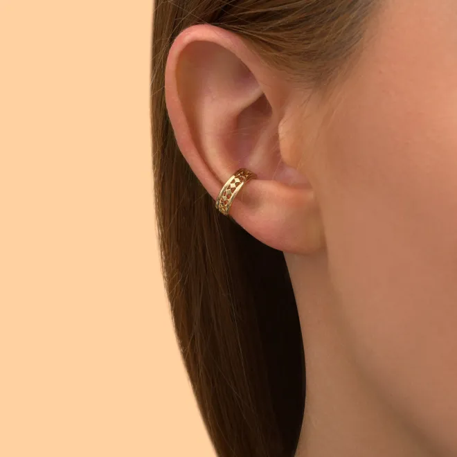 Noor adjustable fine ear cuff - gold