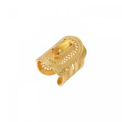 Noor adjustable medium ring - yellow