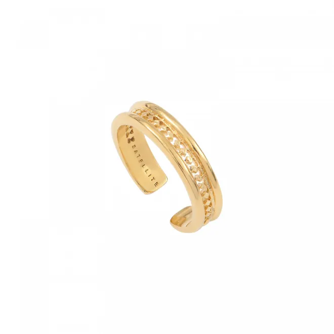 Noor adjustable thin ring - gold