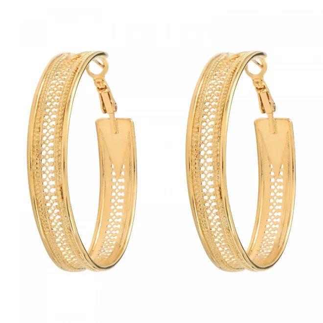 Noor chic hoop earrings - gold