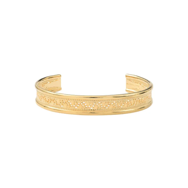 Noor Elegant Adjustable Bangle Bracelet - Gold