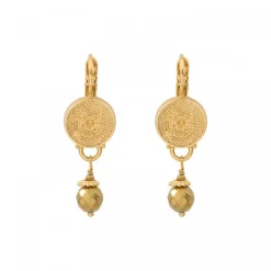 Noor elegant sleeper earrings - gold