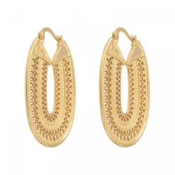 Noor fancy hoop earrings - gold