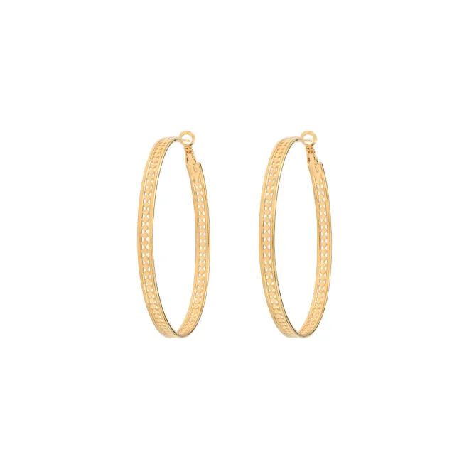 Noor large hoop earrings - gold