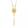 Noor long necklace - green