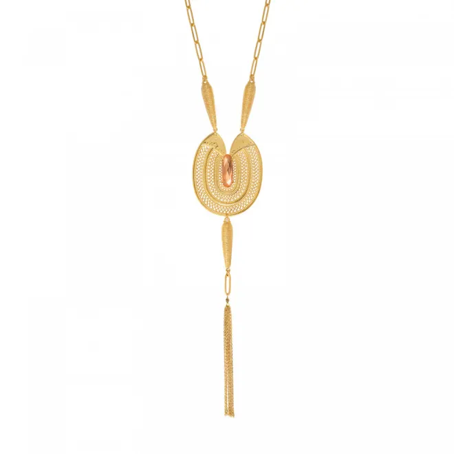Noor long necklace - pink