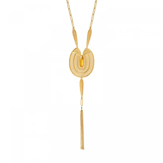 Noor long necklace - yellow
