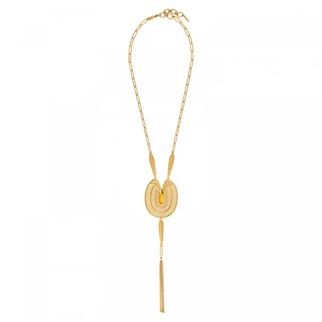 Noor long necklace - yellow