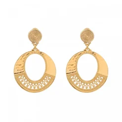 Noor pierced stud earrings - gold