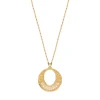 Noor round pendant necklace - gold