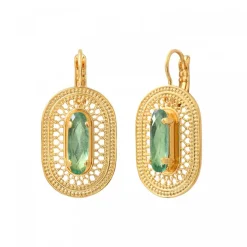 Noor sleeper earrings - green