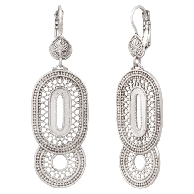 Noor sleeper earrings - silver