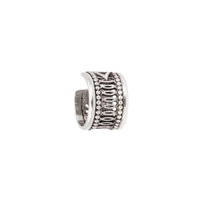 Noor thin ear cuff earrings - silver