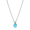 Noto adjustable delicate pendant necklace - turquoise