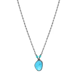 Noto adjustable delicate pendant necklace - turquoise