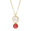 Noto Adjustable Pendant Necklace - Red