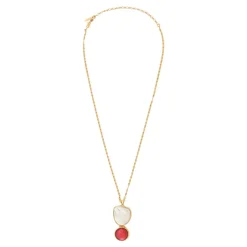 Noto Adjustable Pendant Necklace - Red