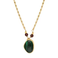 Noto Adjustable Pendant Necklace - Green