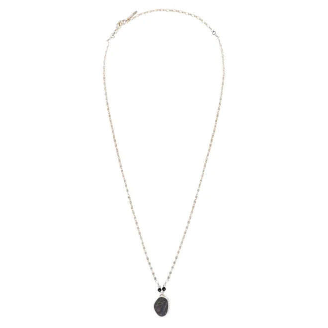 Noto Adjustable Pendant Necklace - Black