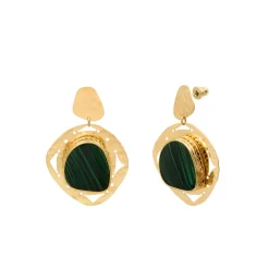 Noto pierced stud earrings - green