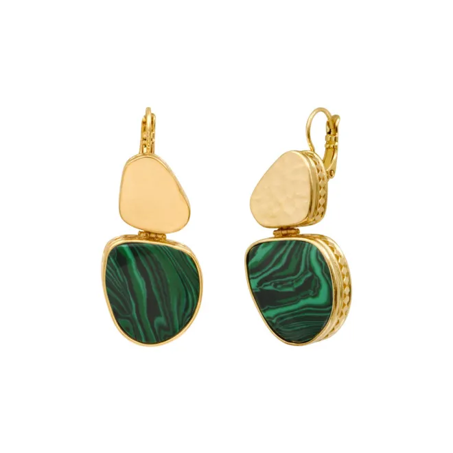 Noto sleeper earrings - green