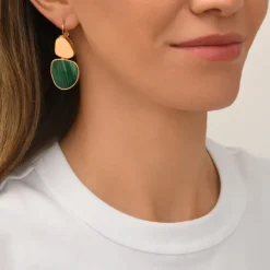 Noto sleeper earrings - green