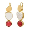 Noto sleeper earrings - red