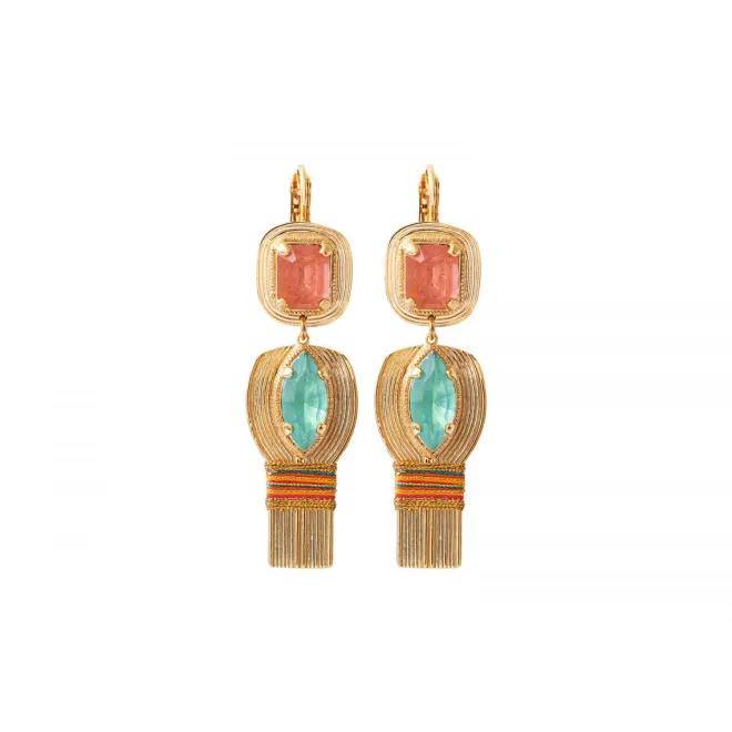 Novelty Sun Sleeper Earrings - Multicolored