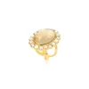 Océane medium oval adjustable ring – white