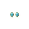 Océane oval pierced stud earrings – turquoise